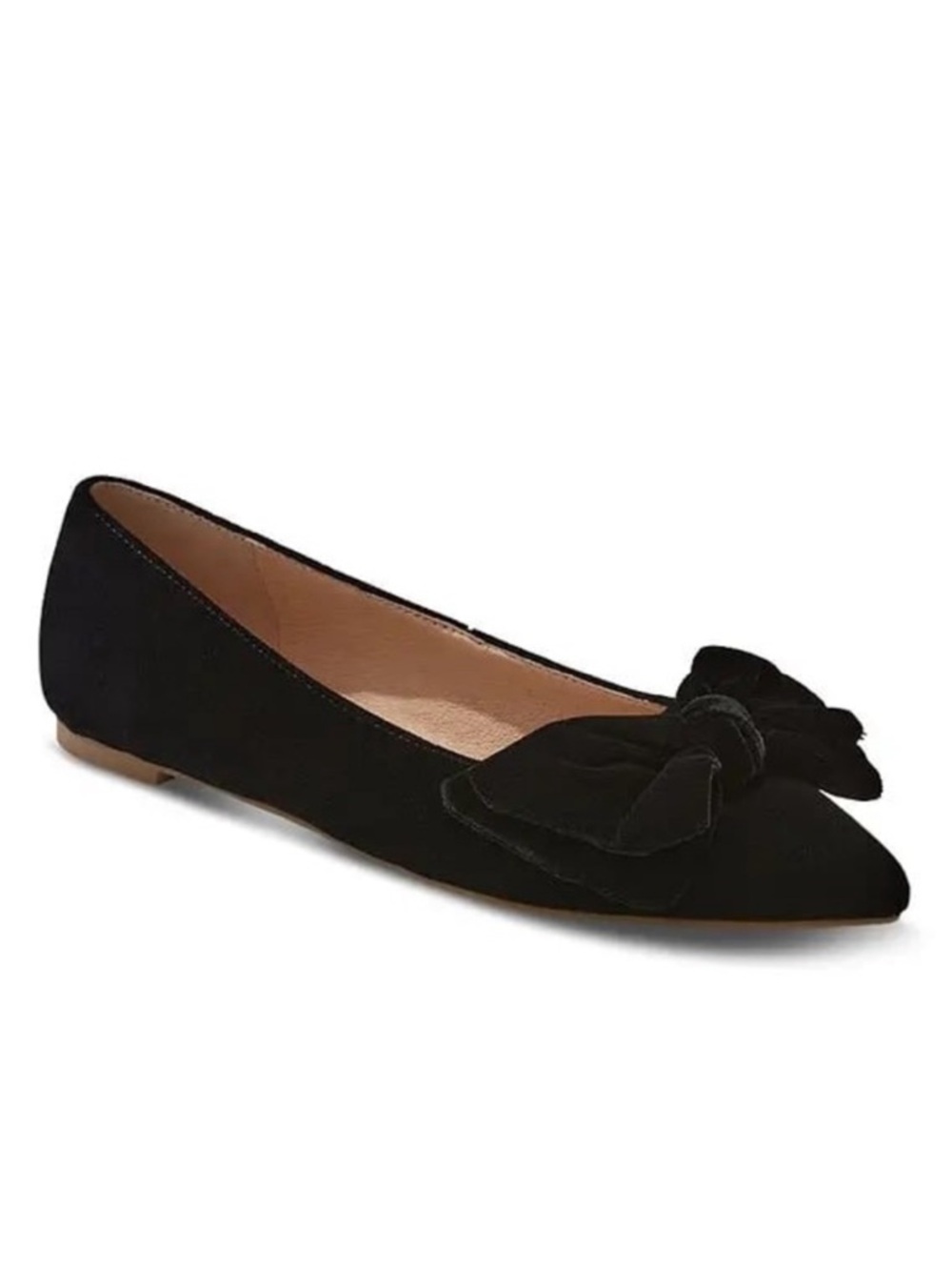Jack Rogers Debra Velvet Pointed Toe Ballet Flat Black NWT Size 7.5, 8.5, 9, 10